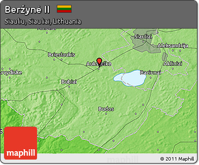 Political 3D Map of Beržynė II