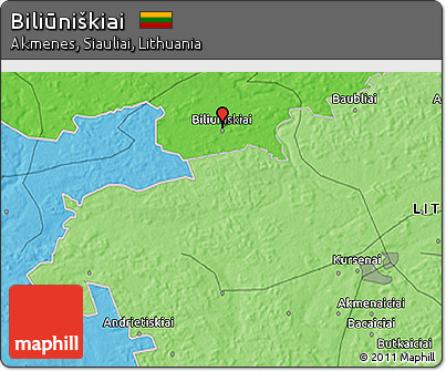Political 3D Map of Biliūniškiai