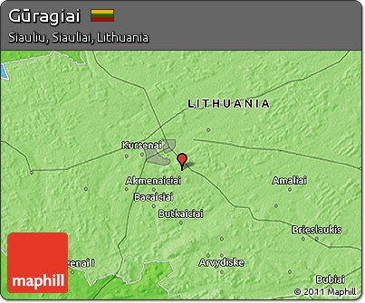 Political 3D Map of Gūragiai