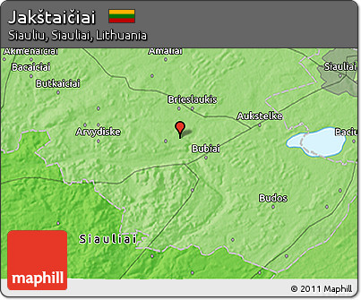 Political 3D Map of Jakštaičiai
