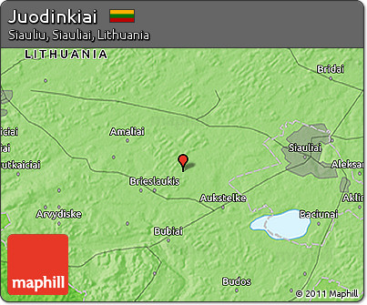 Political 3D Map of Juodinkiai