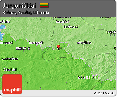 Political 3D Map of Jurgoniškiai