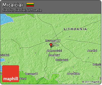 Political 3D Map of Micaičiai