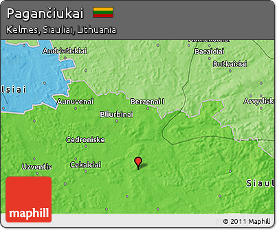 Political 3D Map of Pagančiukai