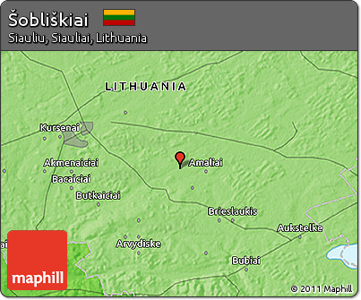 Political 3D Map of Šobliškiai
