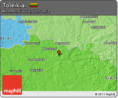 Political 3D Map of Toleikiai