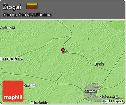 Political 3D Map of Žiogai