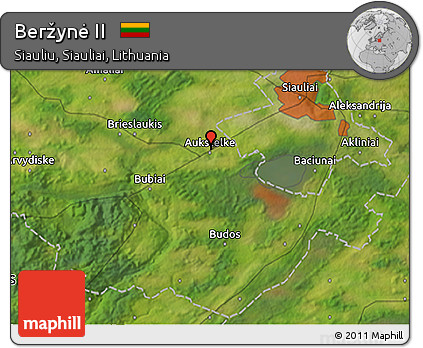 Satellite 3D Map of Beržynė II