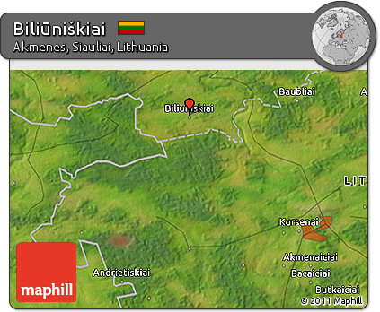 Satellite 3D Map of Biliūniškiai