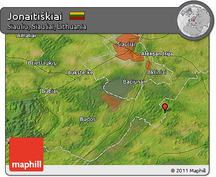 Satellite 3D Map of Jonaitiškiai
