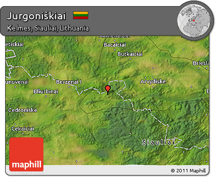 Satellite 3D Map of Jurgoniškiai