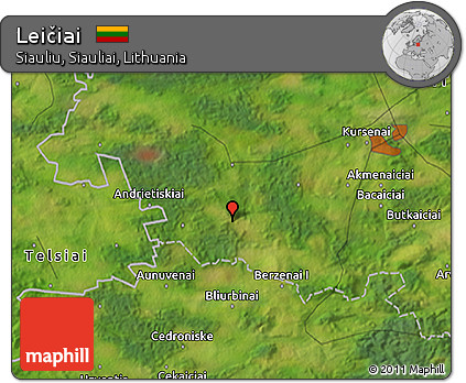 Satellite 3D Map of Leičiai
