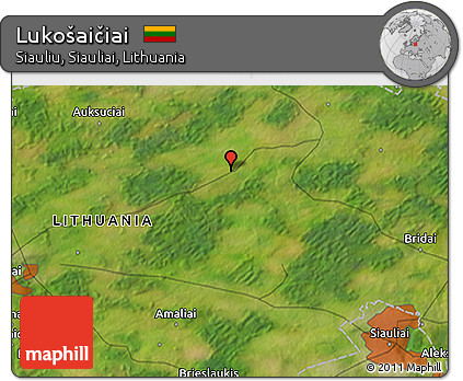 Satellite 3D Map of Lukošaičiai