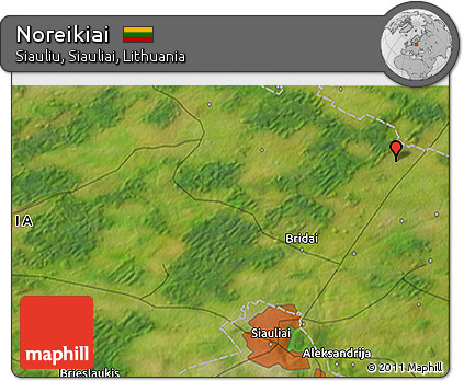 Satellite 3D Map of Noreikiai