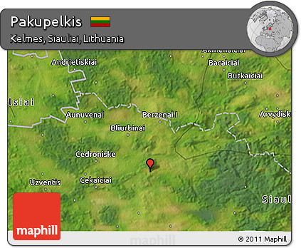 Satellite 3D Map of Pakupelkis