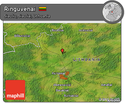 Satellite 3D Map of Ringuvėnai