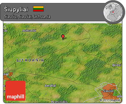 Satellite 3D Map of Šiupyliai