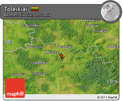 Satellite 3D Map of Toleikiai