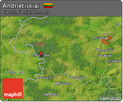 Satellite 3D Map of Andrietiškiai