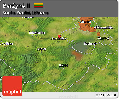 Satellite 3D Map of Beržynė II