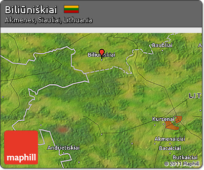 Satellite 3D Map of Biliūniškiai