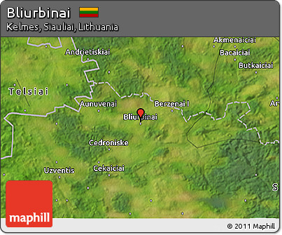Satellite 3D Map of Bliurbinai