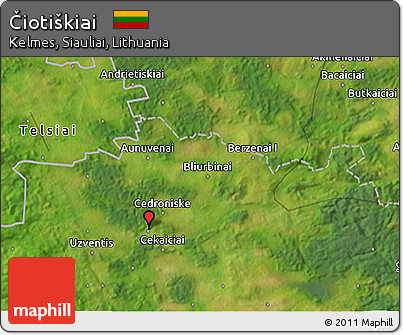 Satellite 3D Map of Čiotiškiai