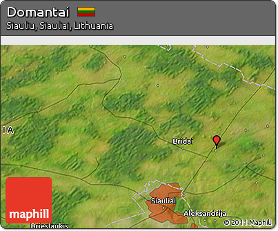 Satellite 3D Map of Domantai