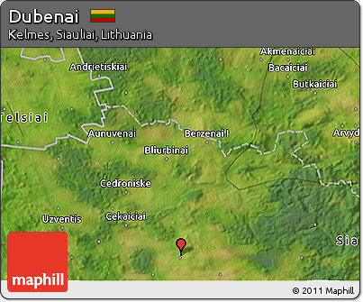 Satellite 3D Map of Dubenai