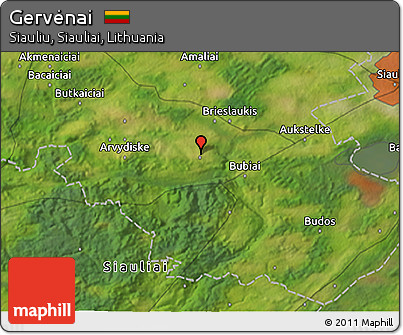 Satellite 3D Map of Gervėnai