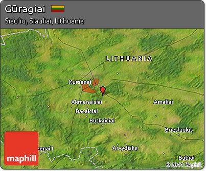 Satellite 3D Map of Gūragiai
