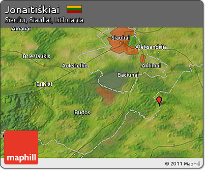 Satellite 3D Map of Jonaitiškiai