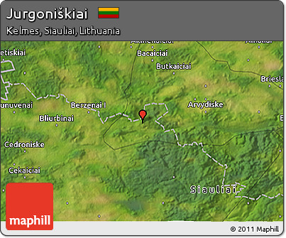 Satellite 3D Map of Jurgoniškiai