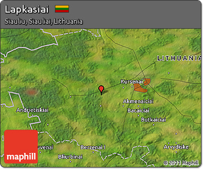 Satellite 3D Map of Lapkasiai