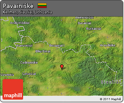 Satellite 3D Map of Pavainiškė
