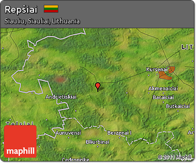 Satellite 3D Map of Repšiai