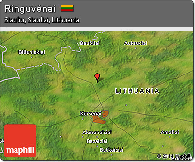 Satellite 3D Map of Ringuvėnai
