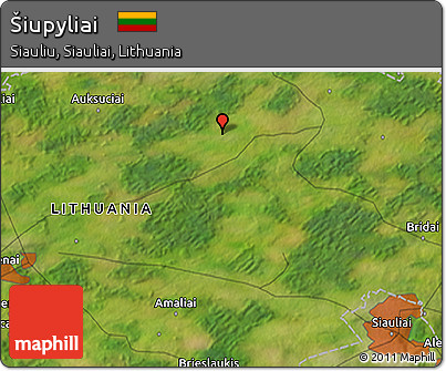 Satellite 3D Map of Šiupyliai