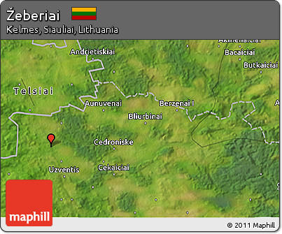 Satellite 3D Map of Žeberiai