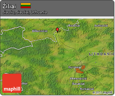 Satellite 3D Map of Žiliai