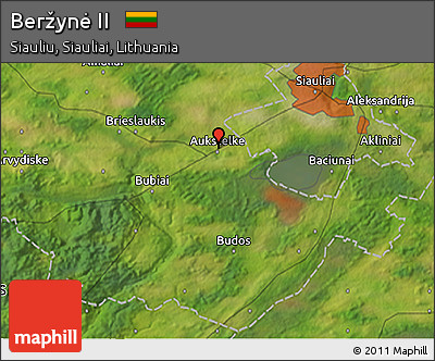 Satellite 3D Map of Beržynė II