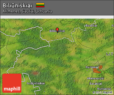 Satellite 3D Map of Biliūniškiai