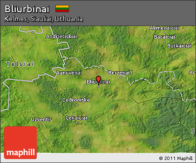 Satellite 3D Map of Bliurbinai