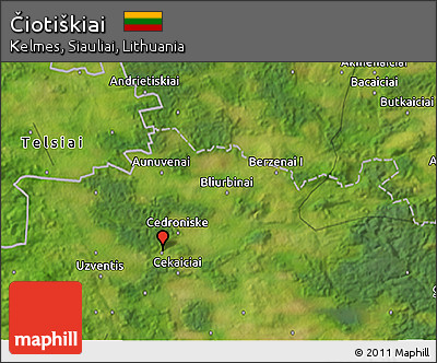 Satellite 3D Map of Čiotiškiai