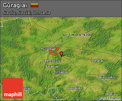 Satellite 3D Map of Gūragiai