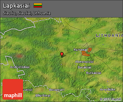 Satellite 3D Map of Lapkasiai