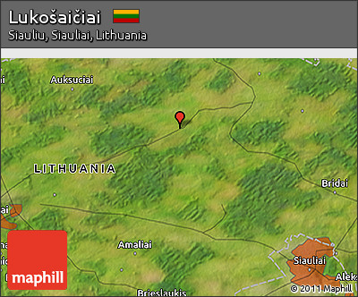 Satellite 3D Map of Lukošaičiai