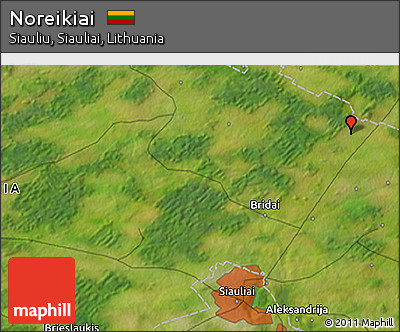 Satellite 3D Map of Noreikiai