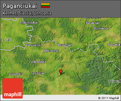 Satellite 3D Map of Pagančiukai