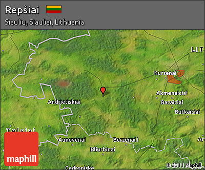 Satellite 3D Map of Repšiai